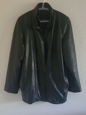 Black Lambs Skin Leather Jacket. SZ. M. Scandi Girl Moto Quiet Lux.